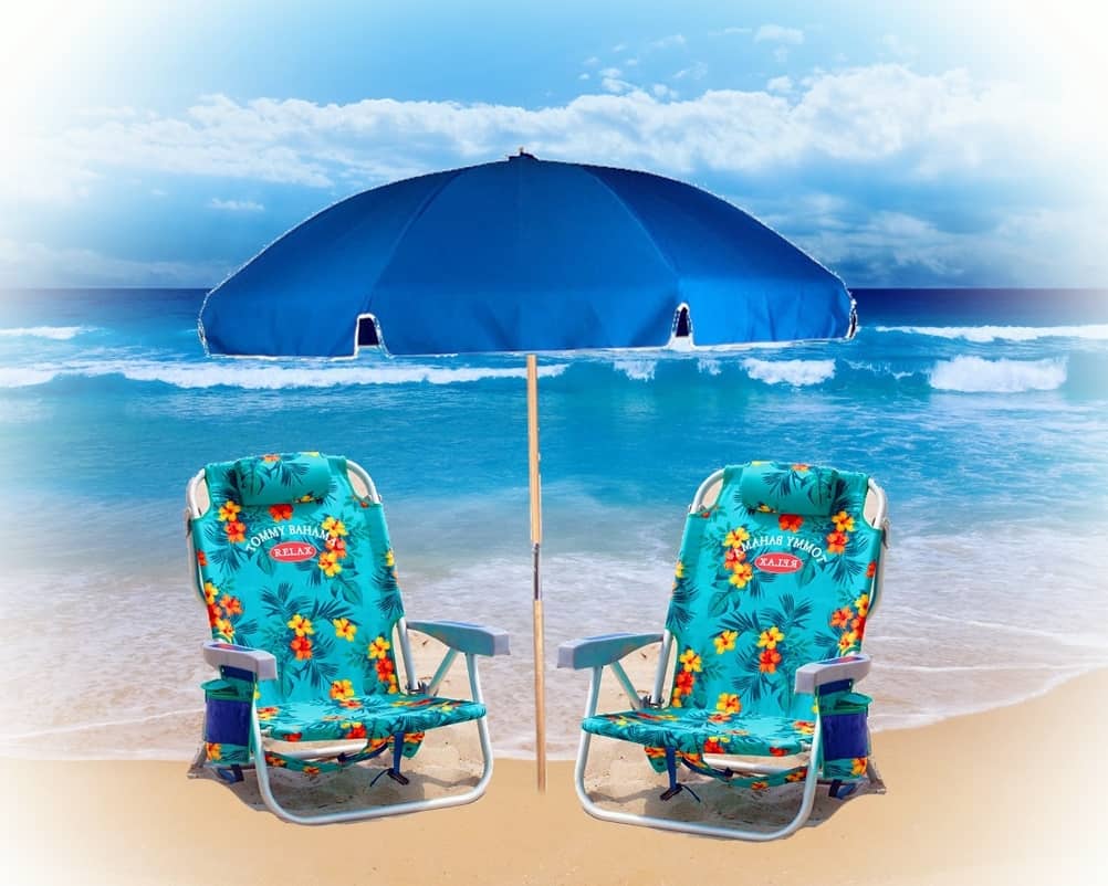 Weekly Rental – 2 Easy Carry Beach Chairs – 2 wood lounge Beach Chairs – 2  Umbrellas – 2 Boogie Boards – North Strand Beach Service